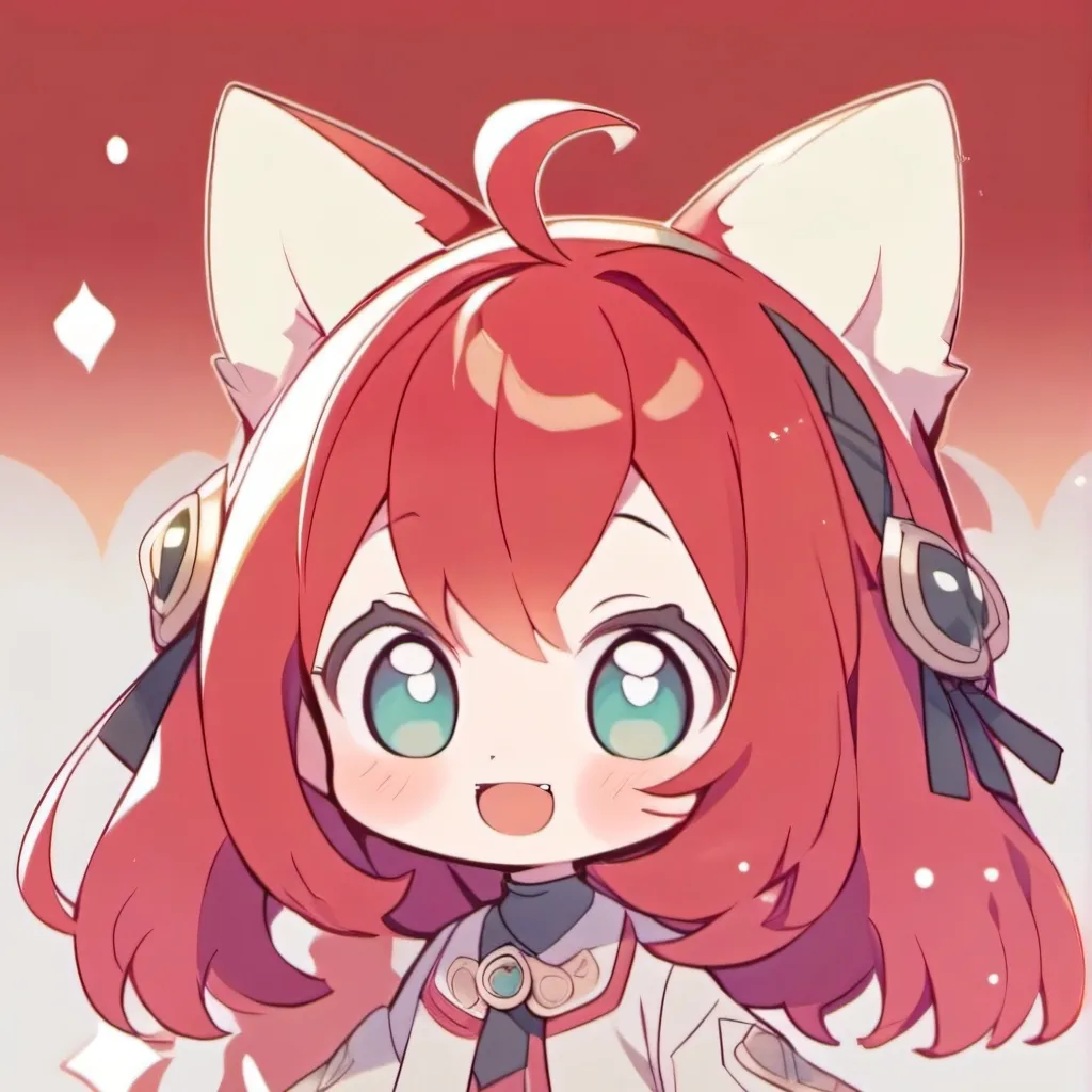 chat with ai character: red cat-girl