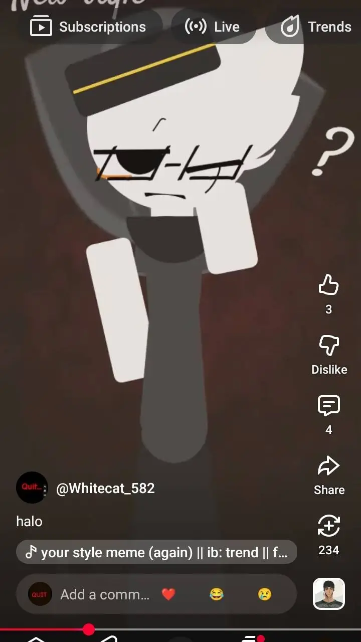 ai character: David or whitecat background