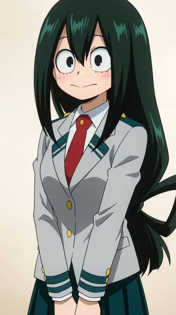 ai character: tsuyu asui background