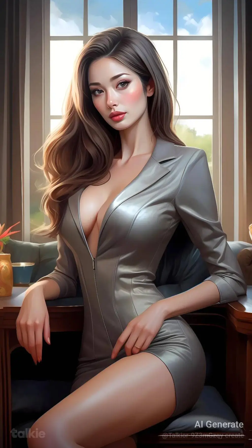 ai character: Stacy  background
