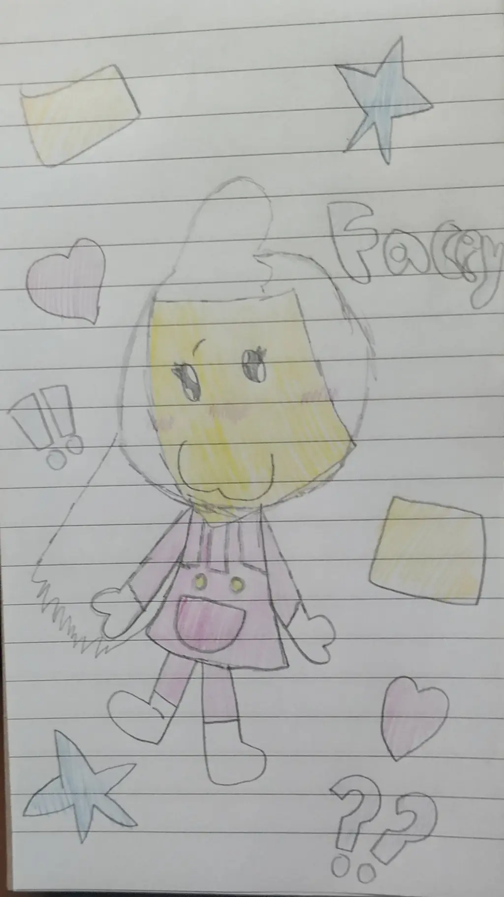 ai character: 💗facey💗 background