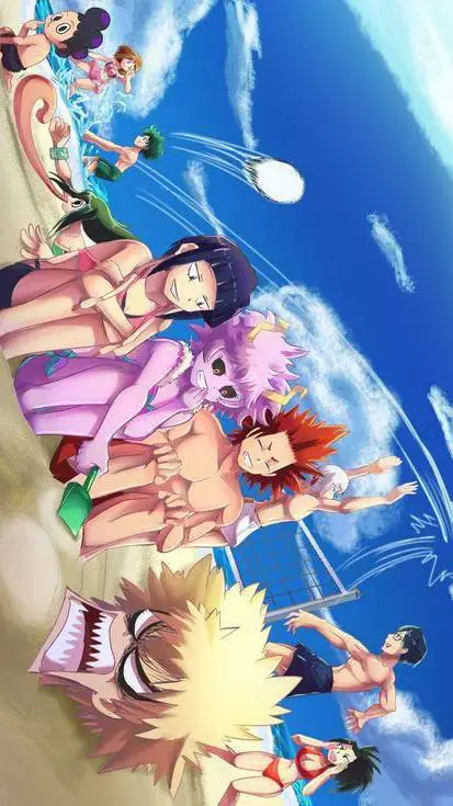 ai character: mha pool party background