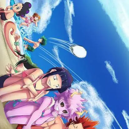 chat with ai character: mha pool party