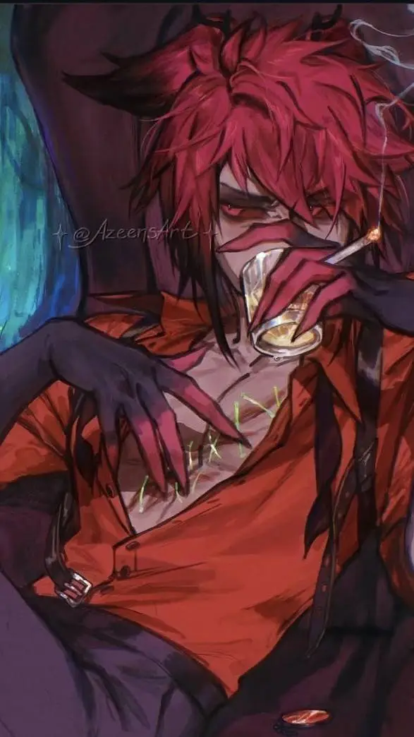 ai character: 🌹 📻 Alastor 📻 🌹  background