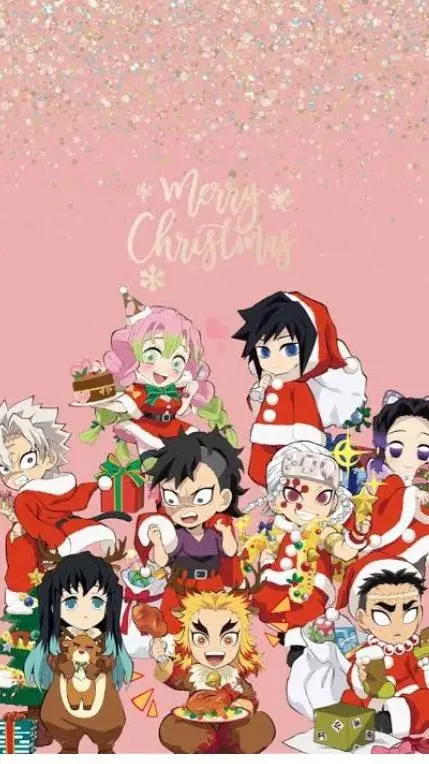 ai character: Kny Christmas  background