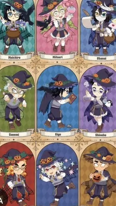 ai character: Kny Halloween  background