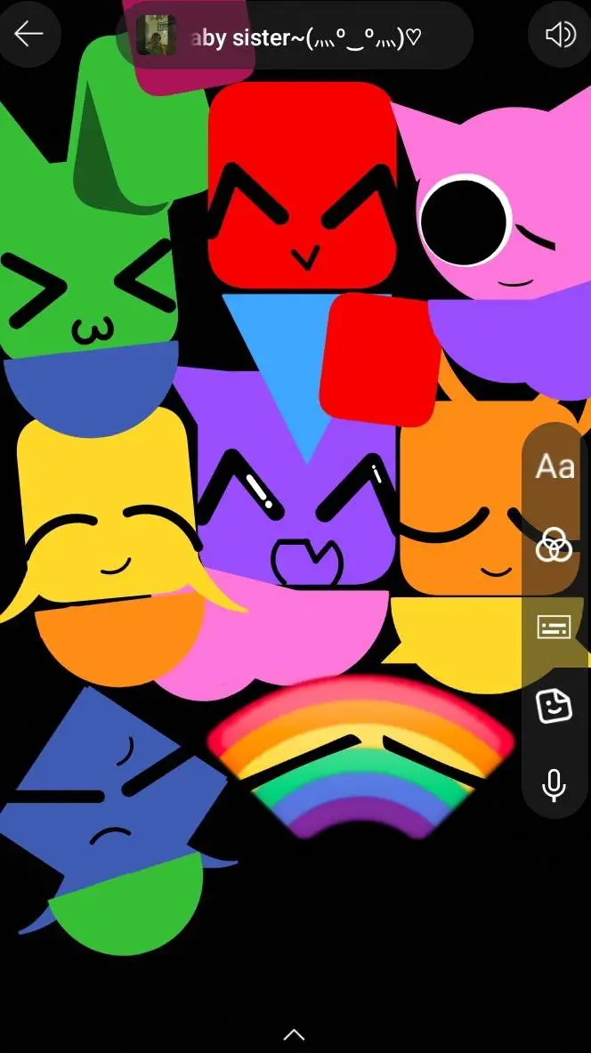 ai character: 🌈los arcoiris🌈 background