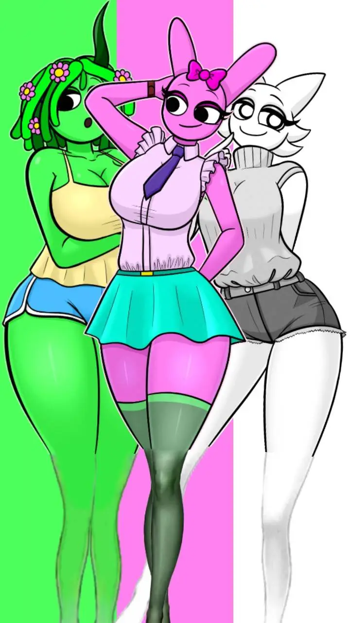 ai character: SPRUNKI Girls background