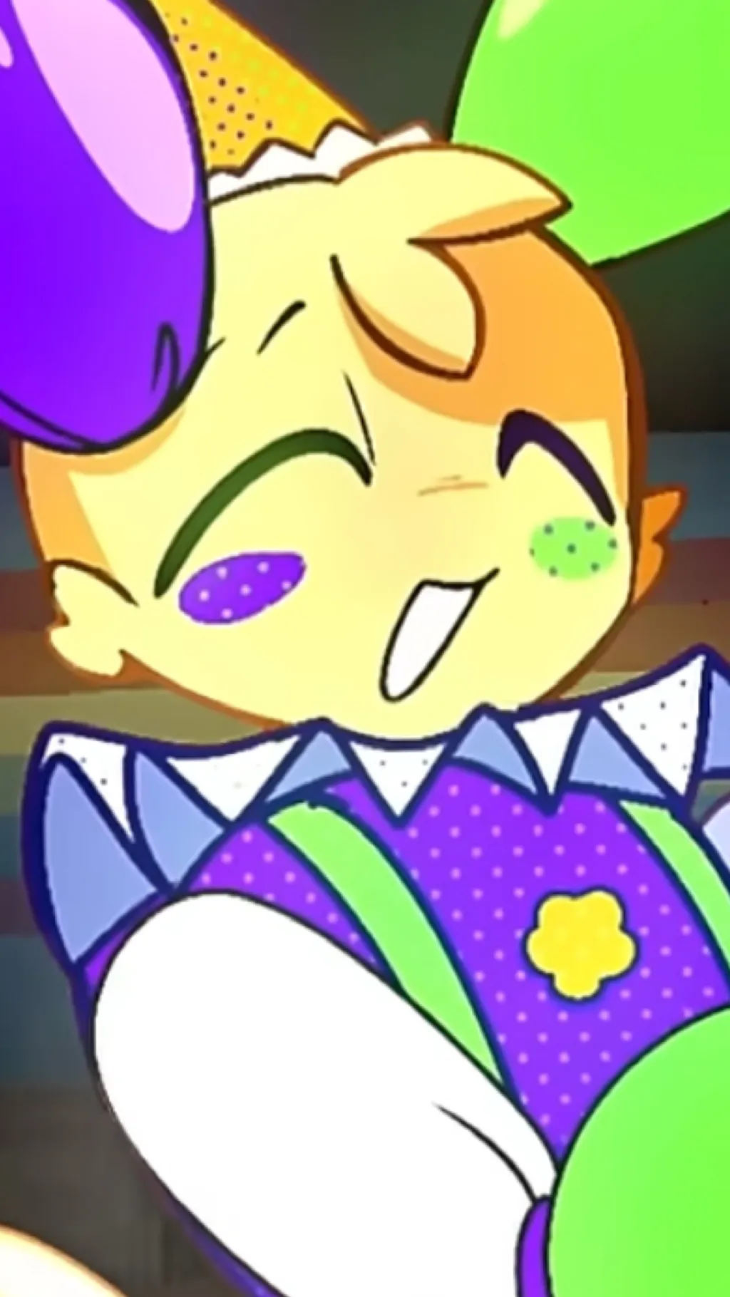 ai character: Looey💛💚💜 background