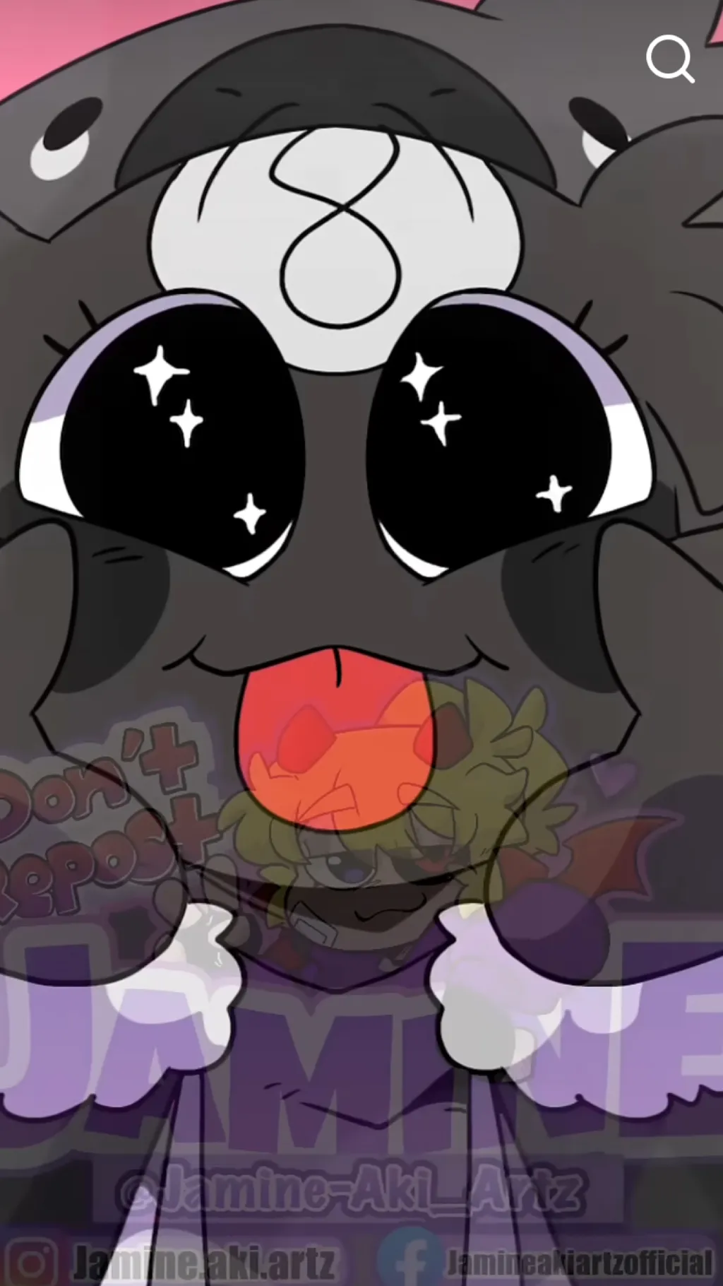 ai character: Toodles🖤🩶 background