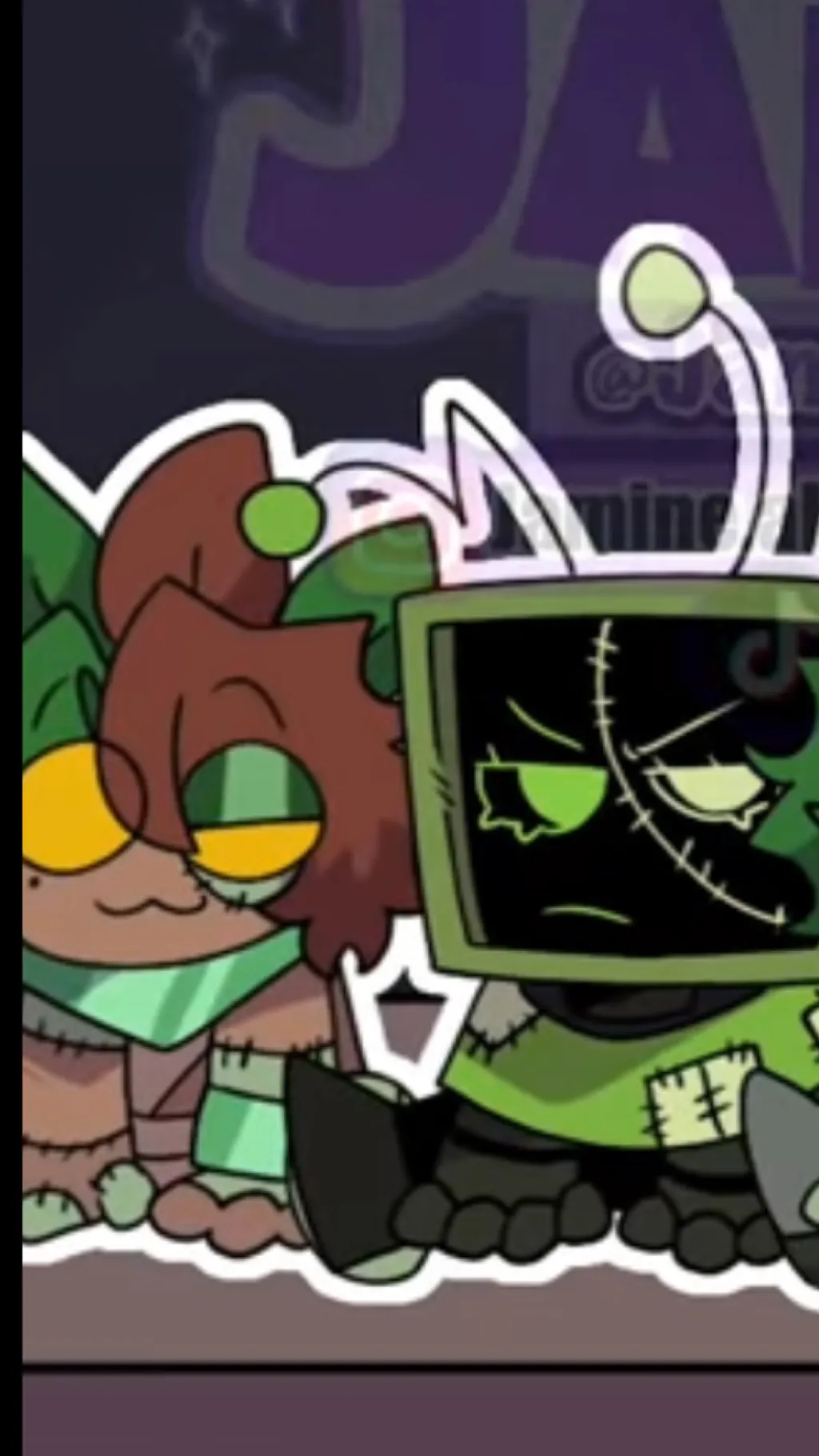 ai character: Sprout and Vee background