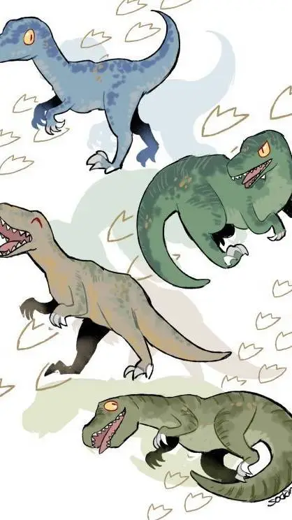 ai character: famila raptor background