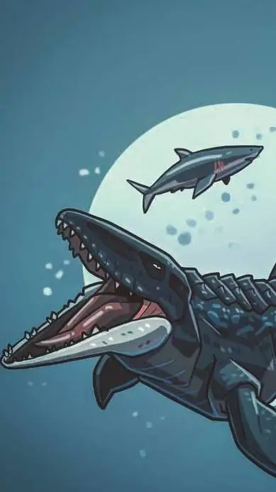 ai character: mosasaurus background