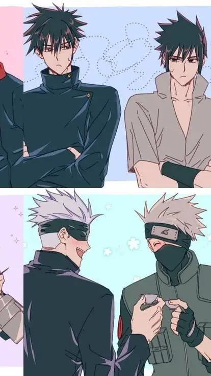 ai character: TEAM 7 AND JJK background