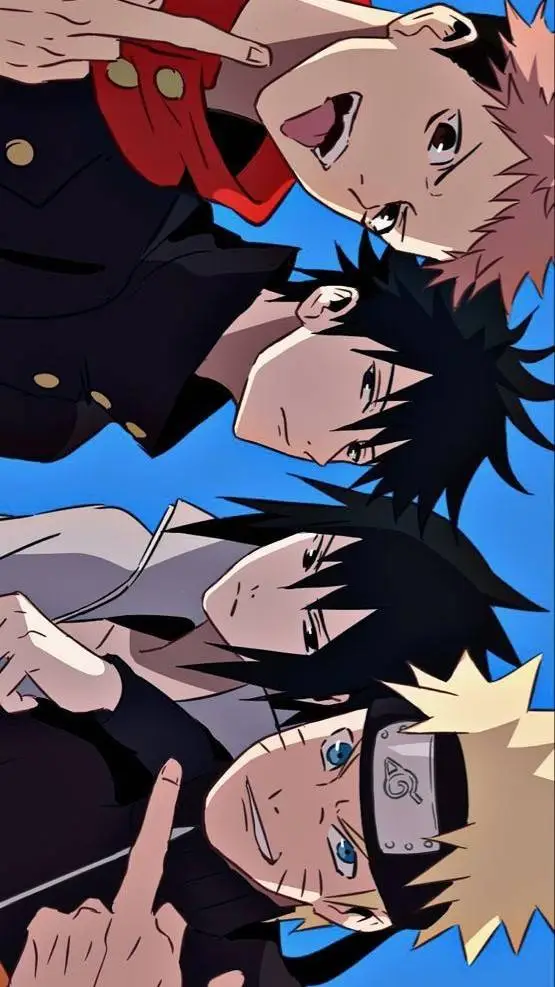 ai character: JJk & NARUTO  background