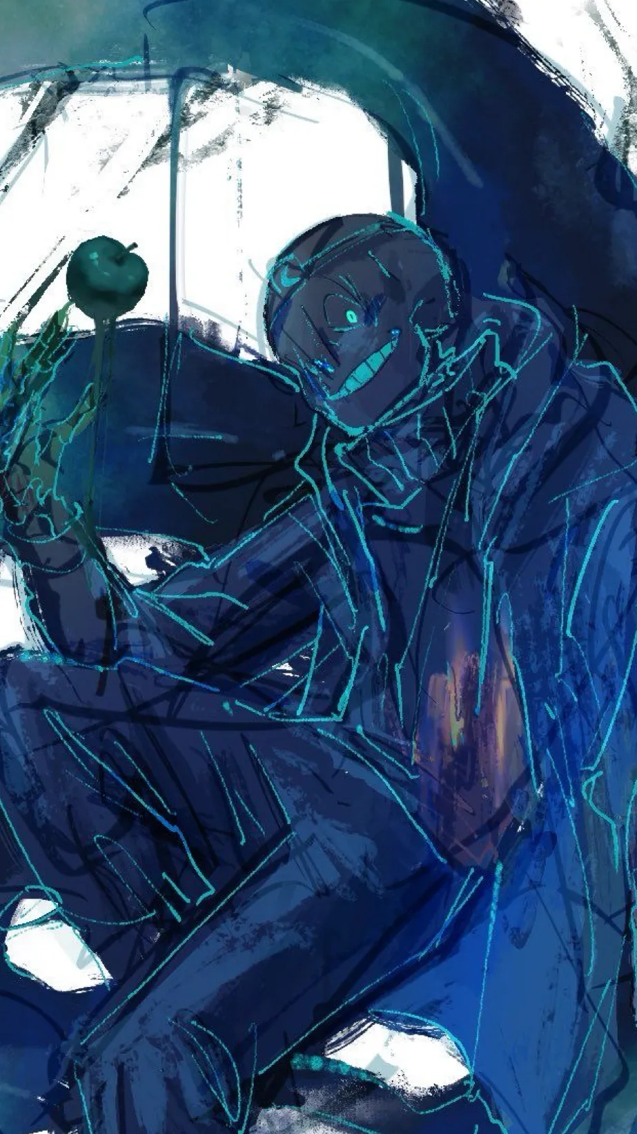 ai character: Nightmare!Sans background