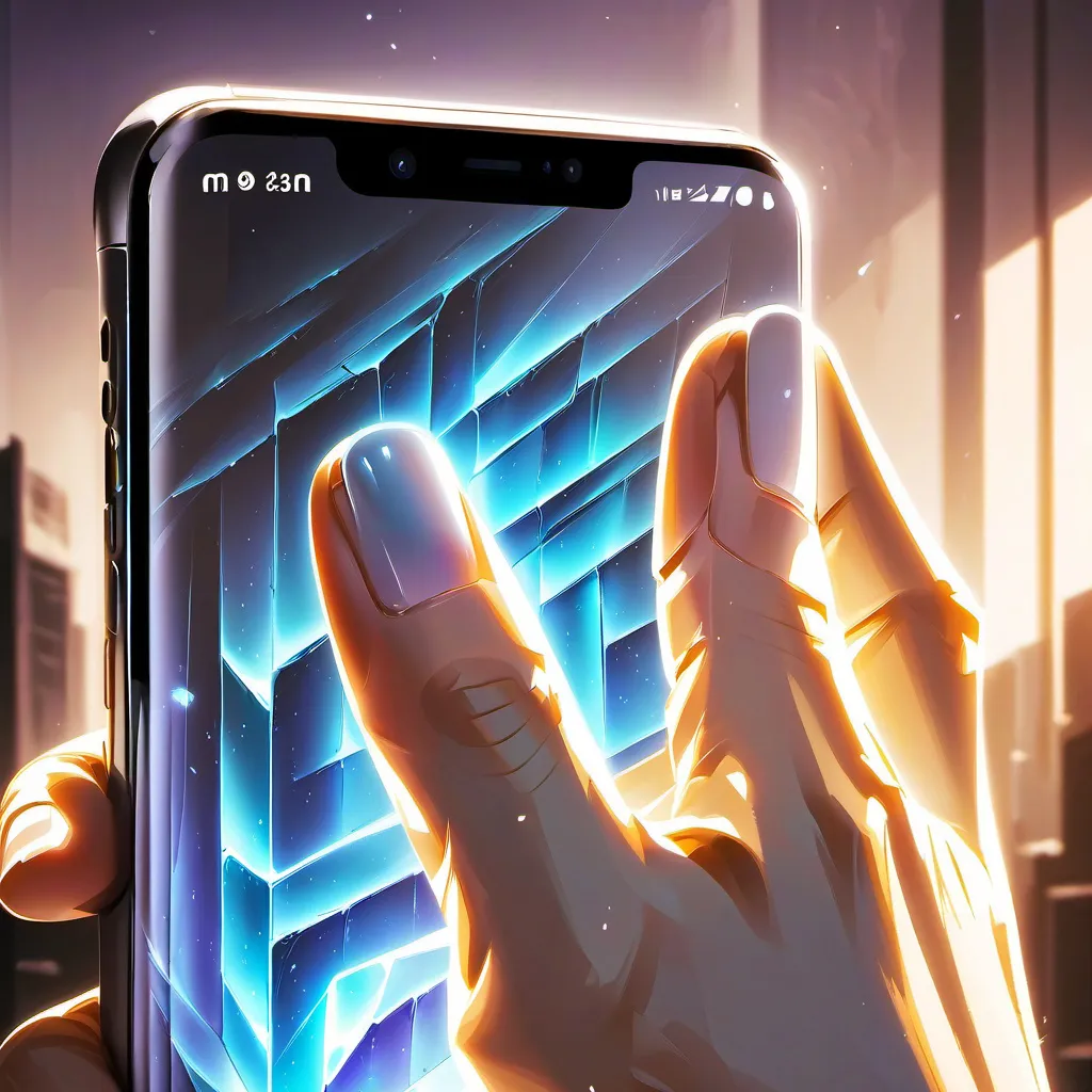 chat with ai character: A giant hand phone