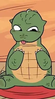ai character: Godzilla JR background