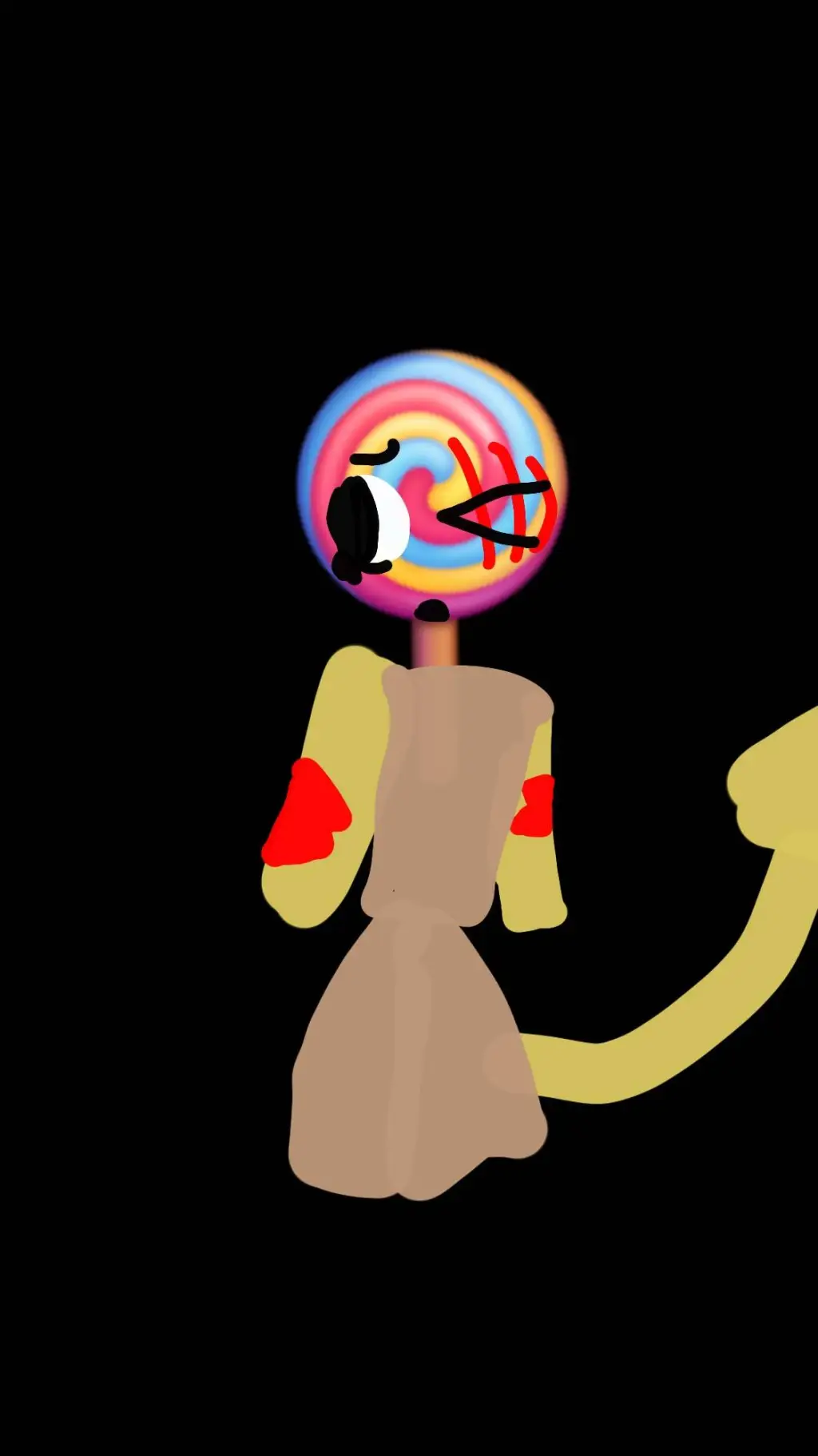 ai character: lolipopa is alone. background