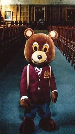 ai character: dropout bear :) background