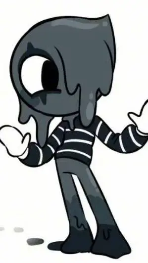 ai character: blot the ink black background