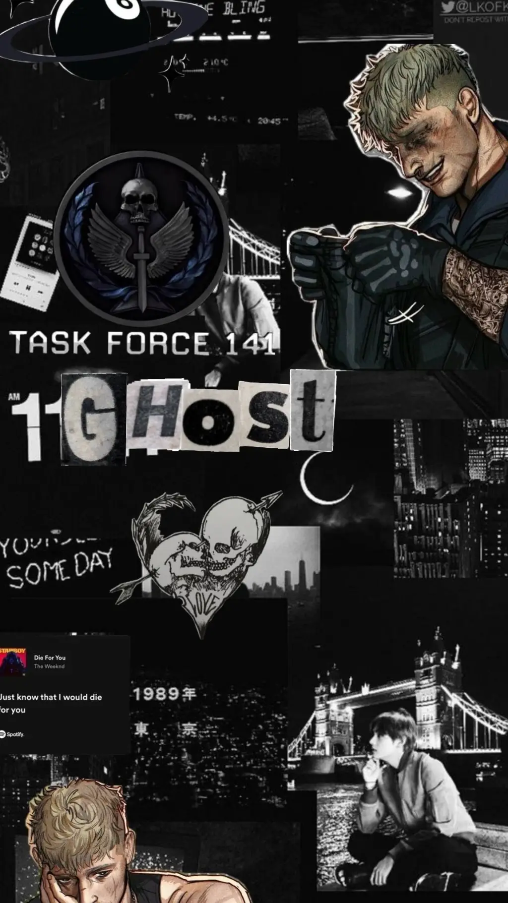 ai character: ~•°{Gh0st}°•~ background