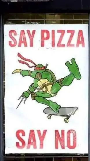 ai character: say pizza to drugs background