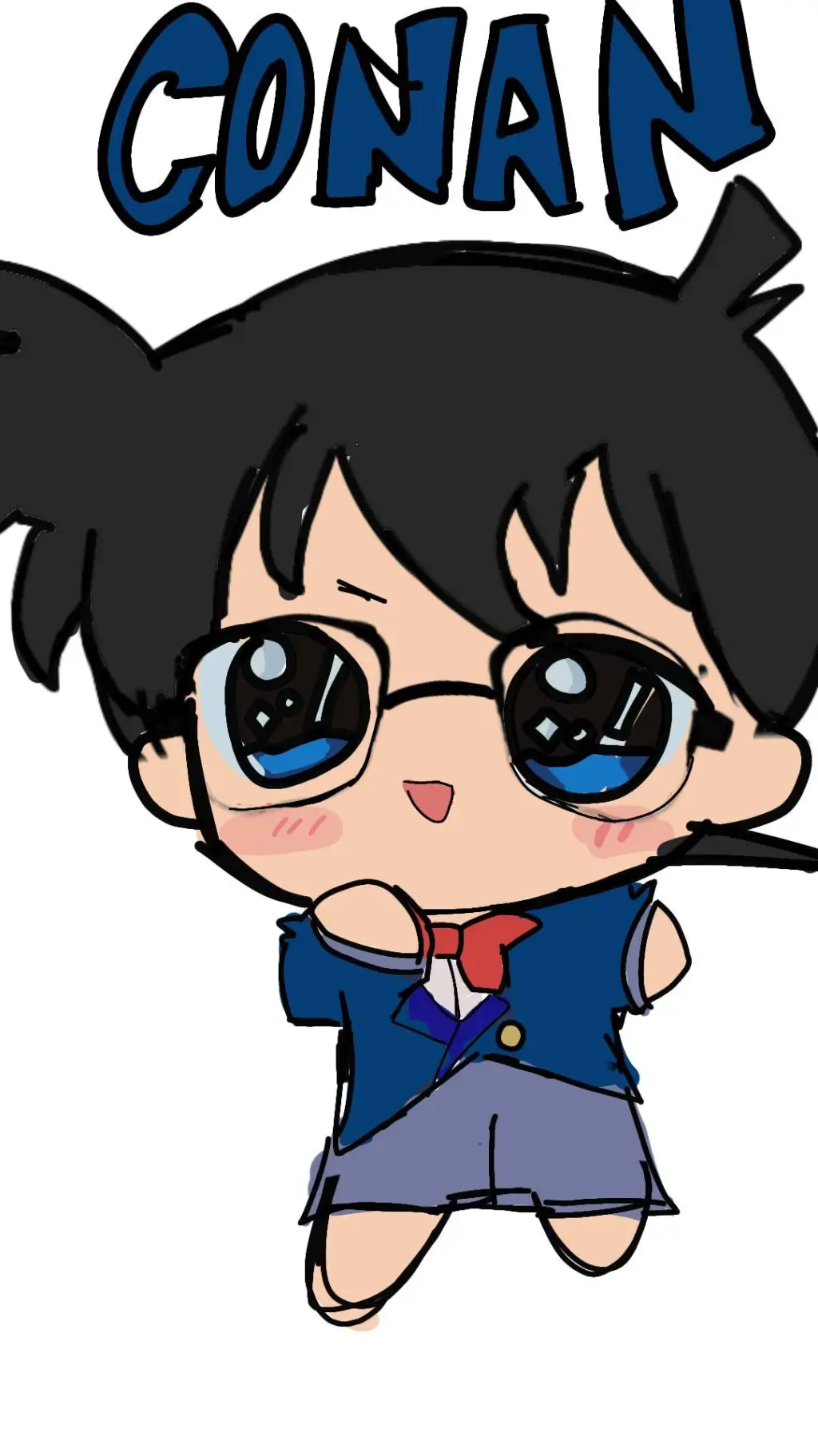 ai character: plush conan Edogaw background