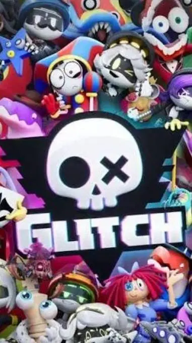 ai character: glitch background