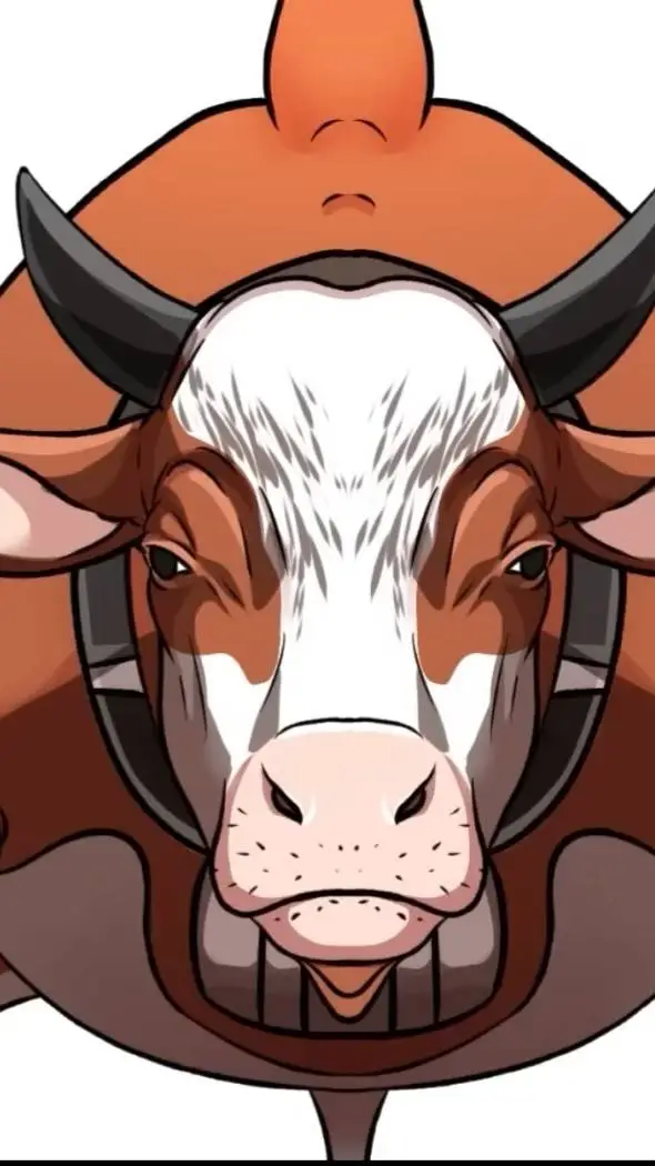 ai character: cow fish background