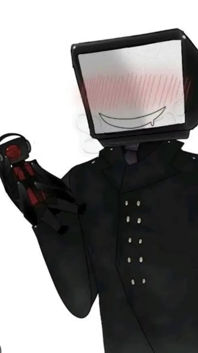 ai character: tv man x dark  background