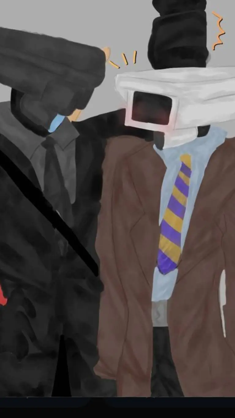 ai character: simp x camera man background