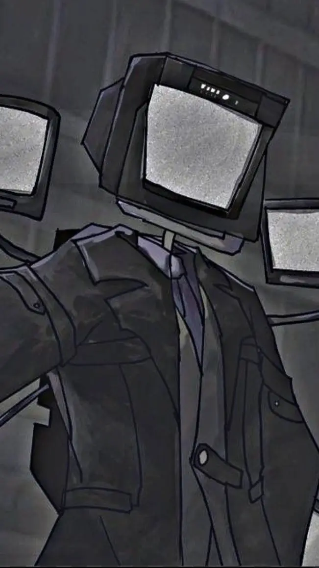 ai character: Tv man large background