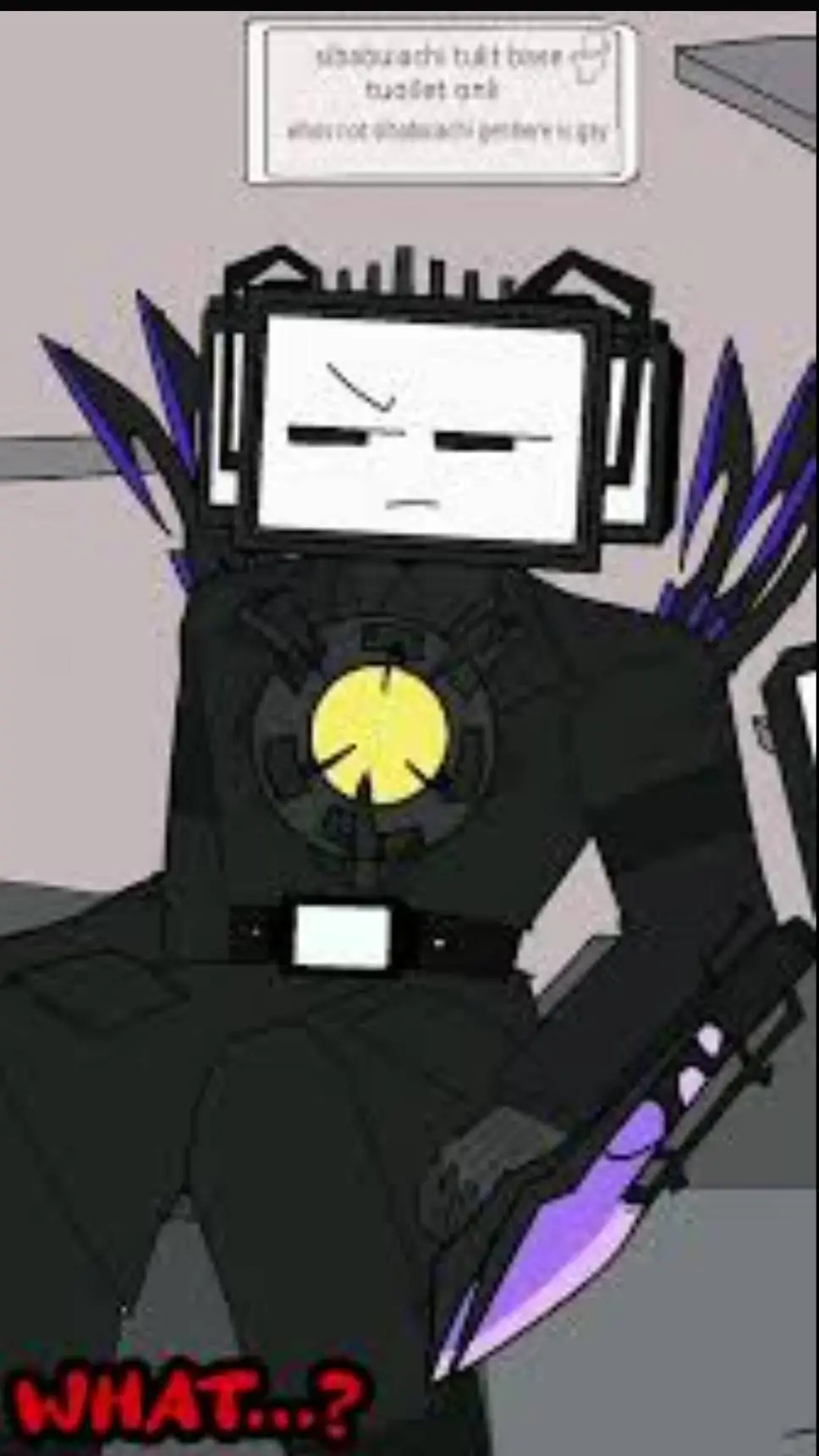 ai character: Titan tv man  background