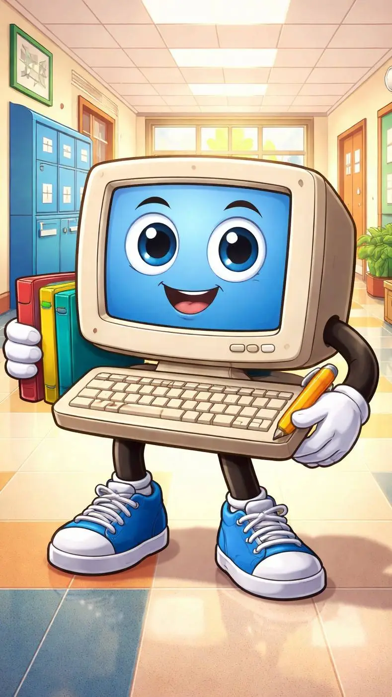 ai character: computer suhur background