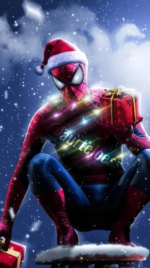 ai character: spider-man navidad background