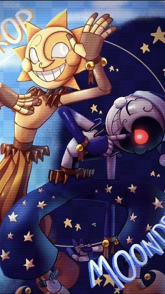 ai character: sun and moon  background