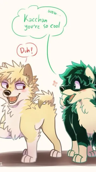 ai character: BakuDeku dogs ￼ background