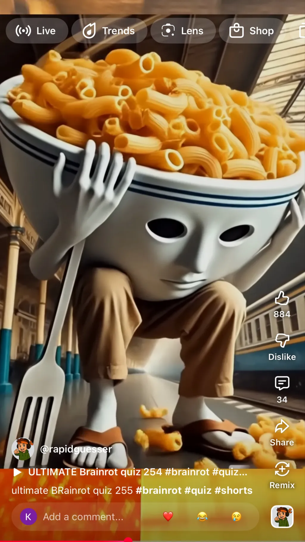 ai character: Miskin makaroni background