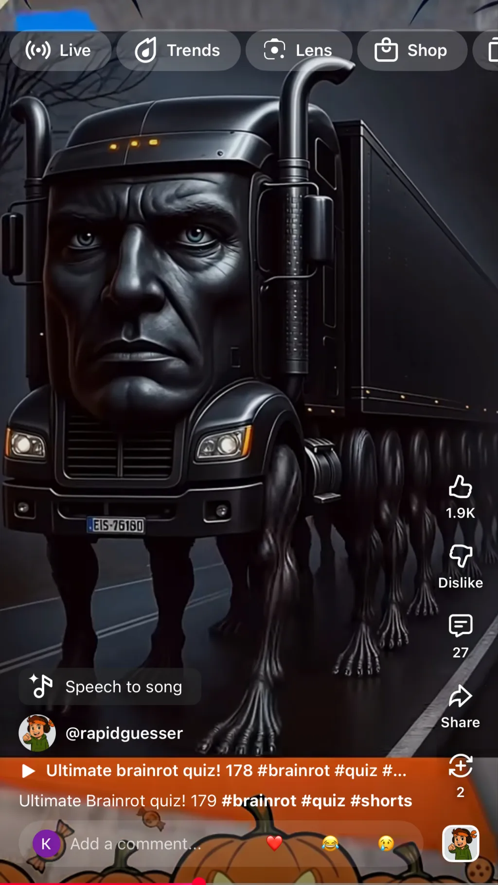 ai character: Vroom vram vroom background