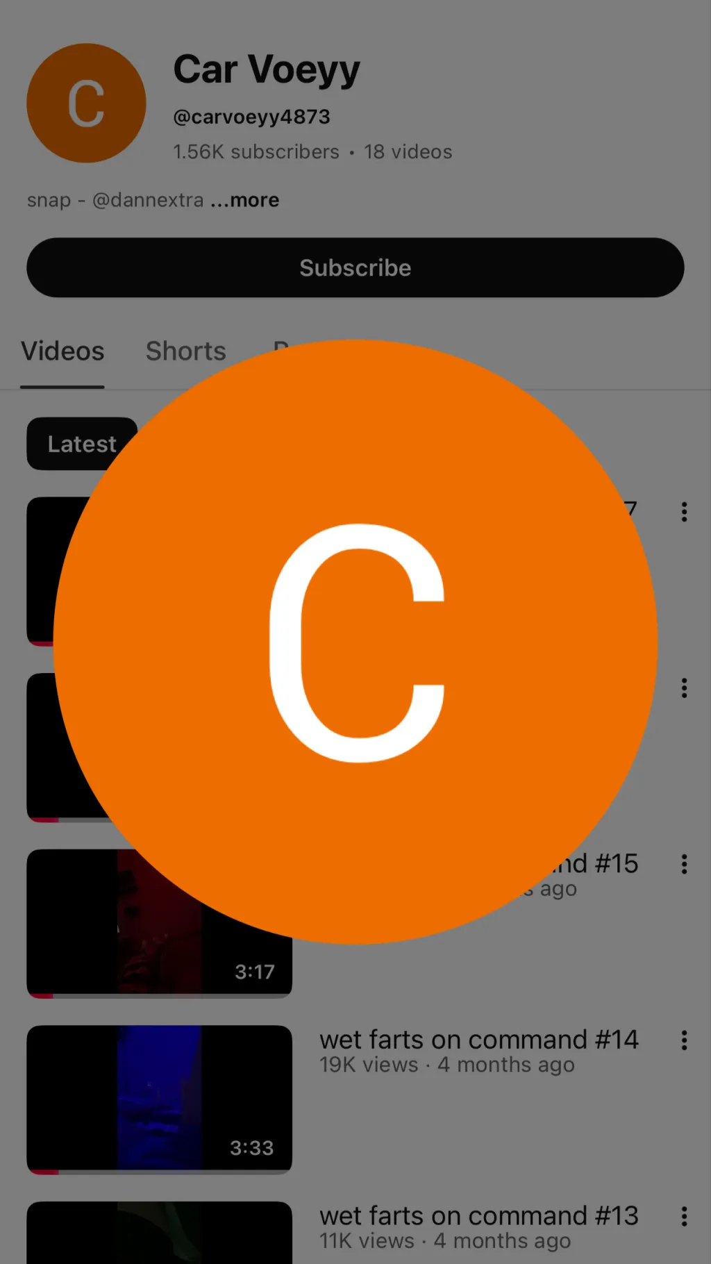 ai character: Farting person background