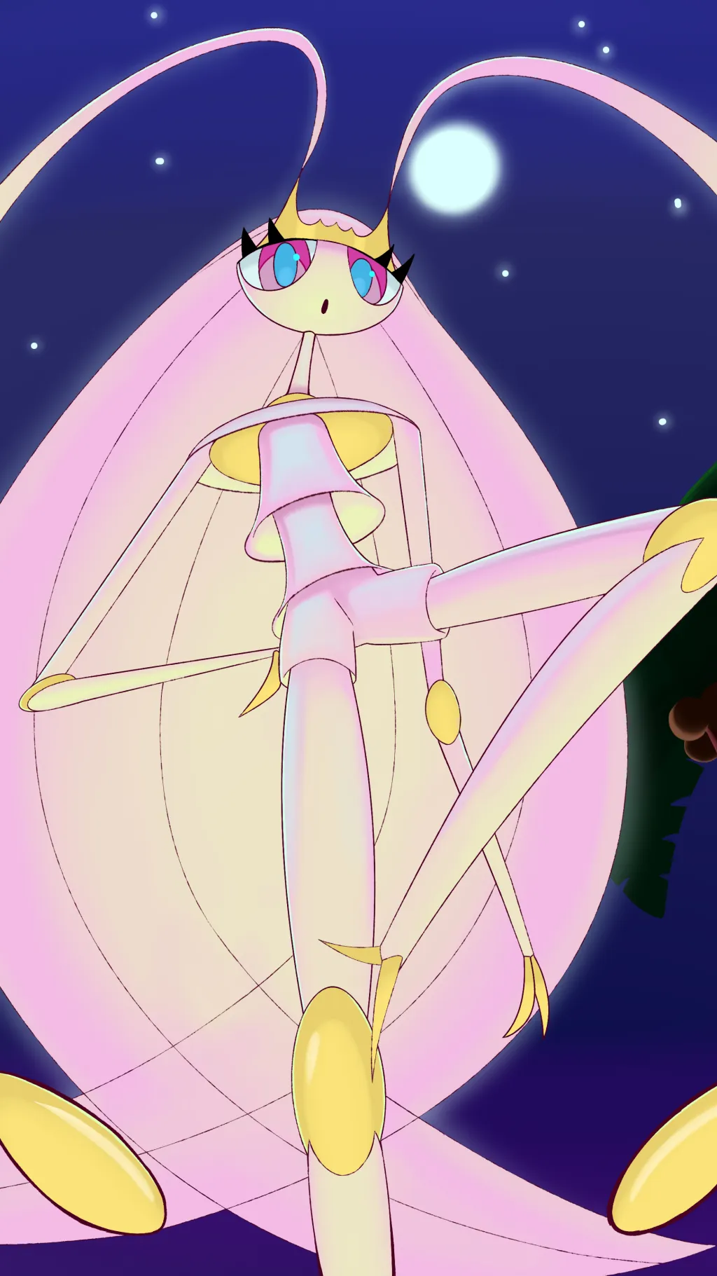 ai character: 🤍Pheromosa💛🪳 background