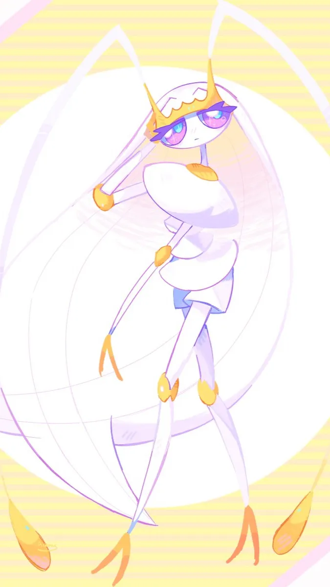 ai character: 🤍Pheromosa💛🪳 background