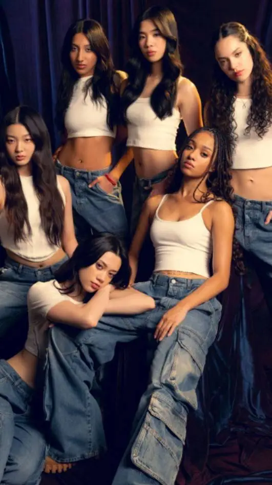 ai character: KATSEYE OT6 background