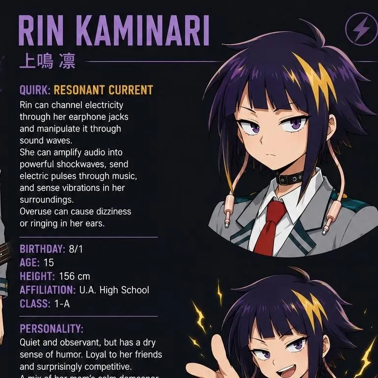 chat with ai character: Rin Kaminari
