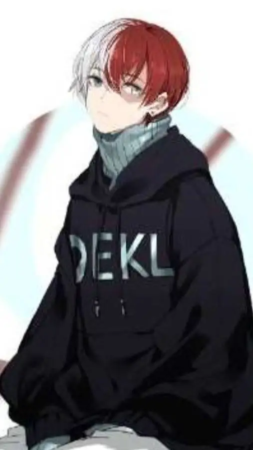 ai character: todoroki shoto ❤️🤍 background