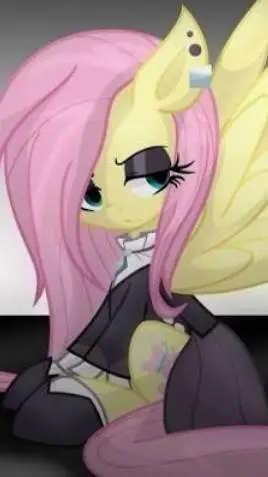 ai character: emo flutter shy background