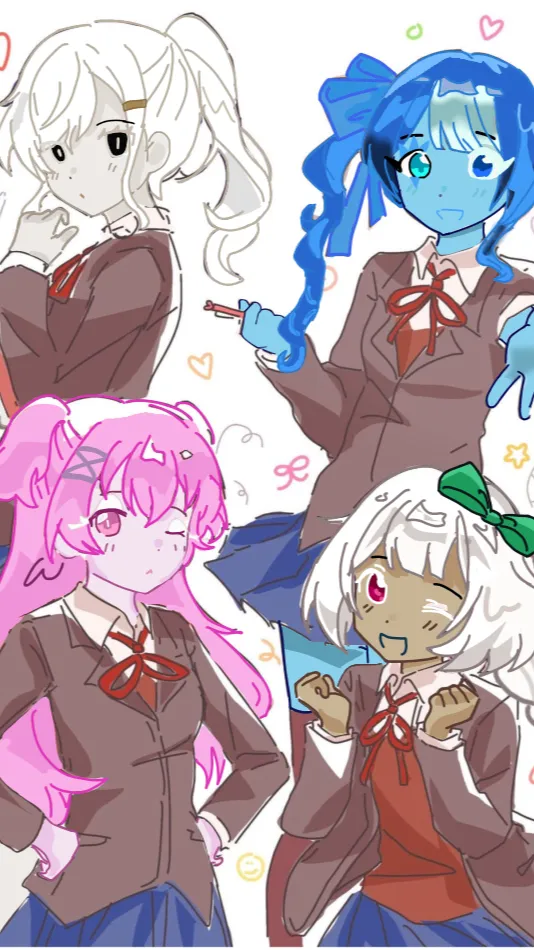 ai character: DDLC BUT CRK background