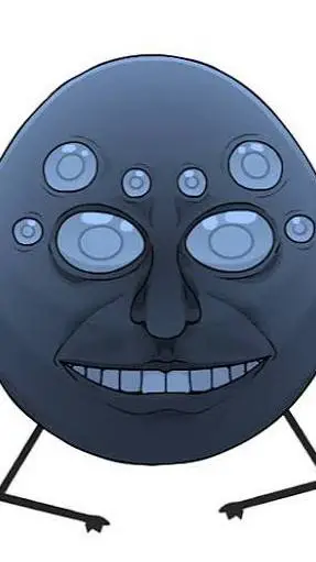 ai character: spider flumbty  background