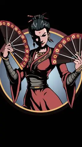 ai character: viuda  background